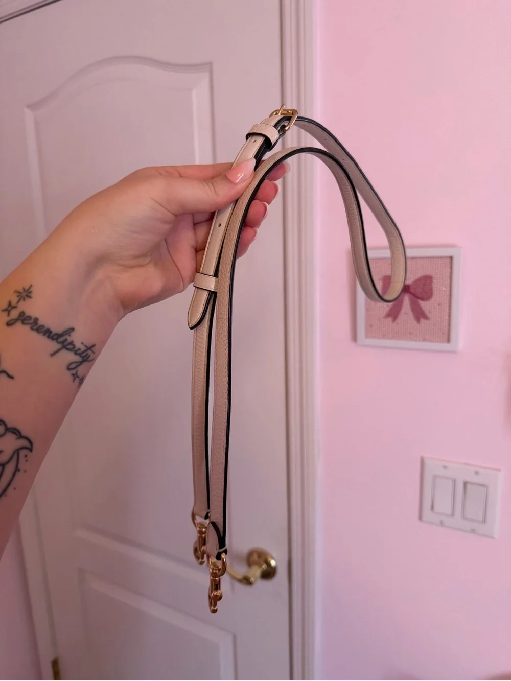 Coach Dempsey Leather Tote 22 in Chalk